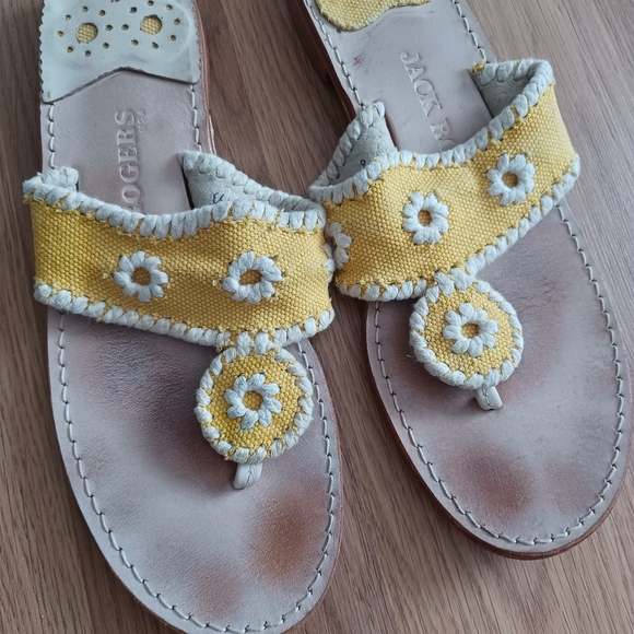 Jack Rogers Thong Sandals in Yellow - Picture 3 of 7